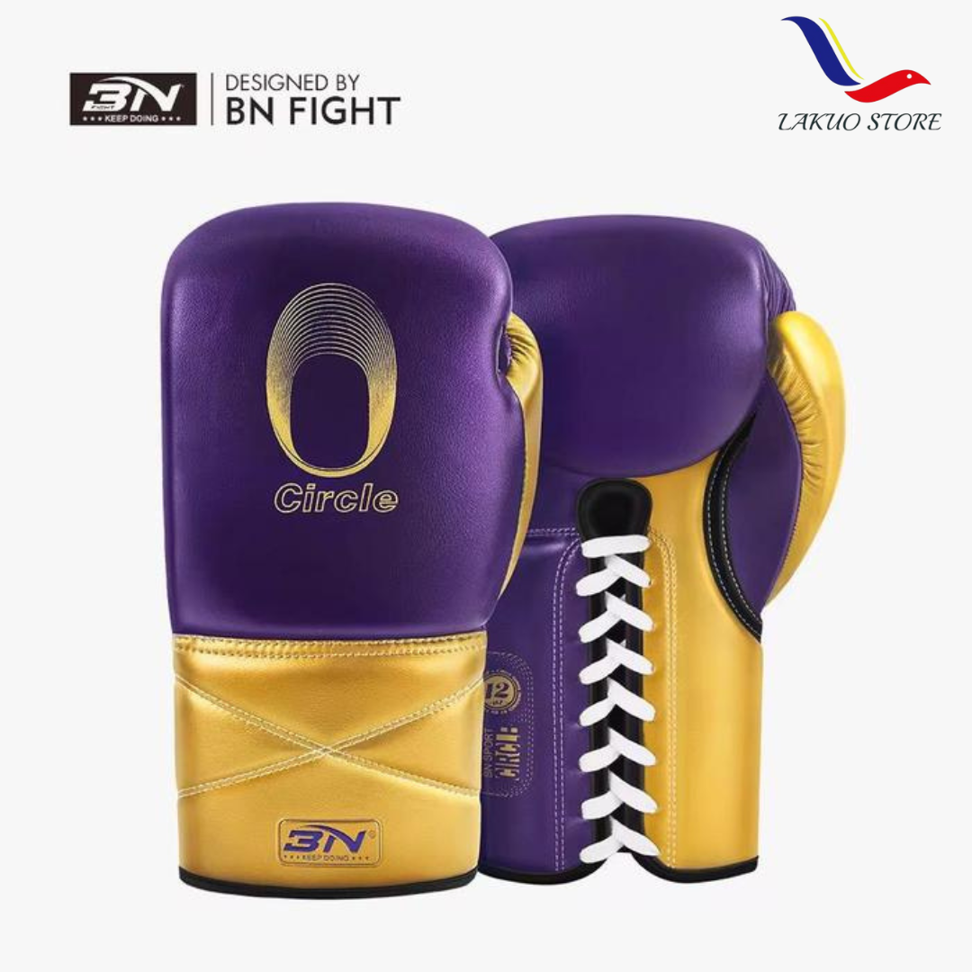BN BOXING GLOVES CIRCLE  LACE UP METALLIC (Sarung Tinju)
