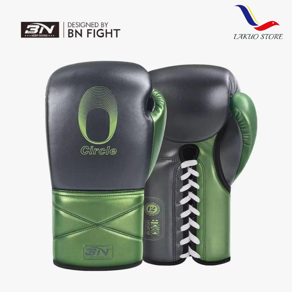 BN BOXING GLOVES CIRCLE  LACE UP METALLIC (Sarung Tinju)