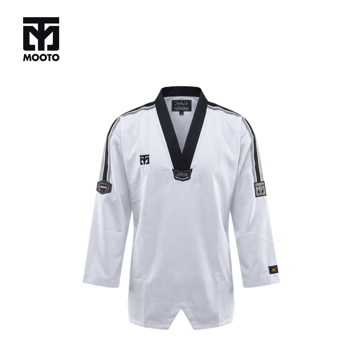 MOOTO DOBOK PRIDE BLACK COLLAR (Seragam Taekwondo)