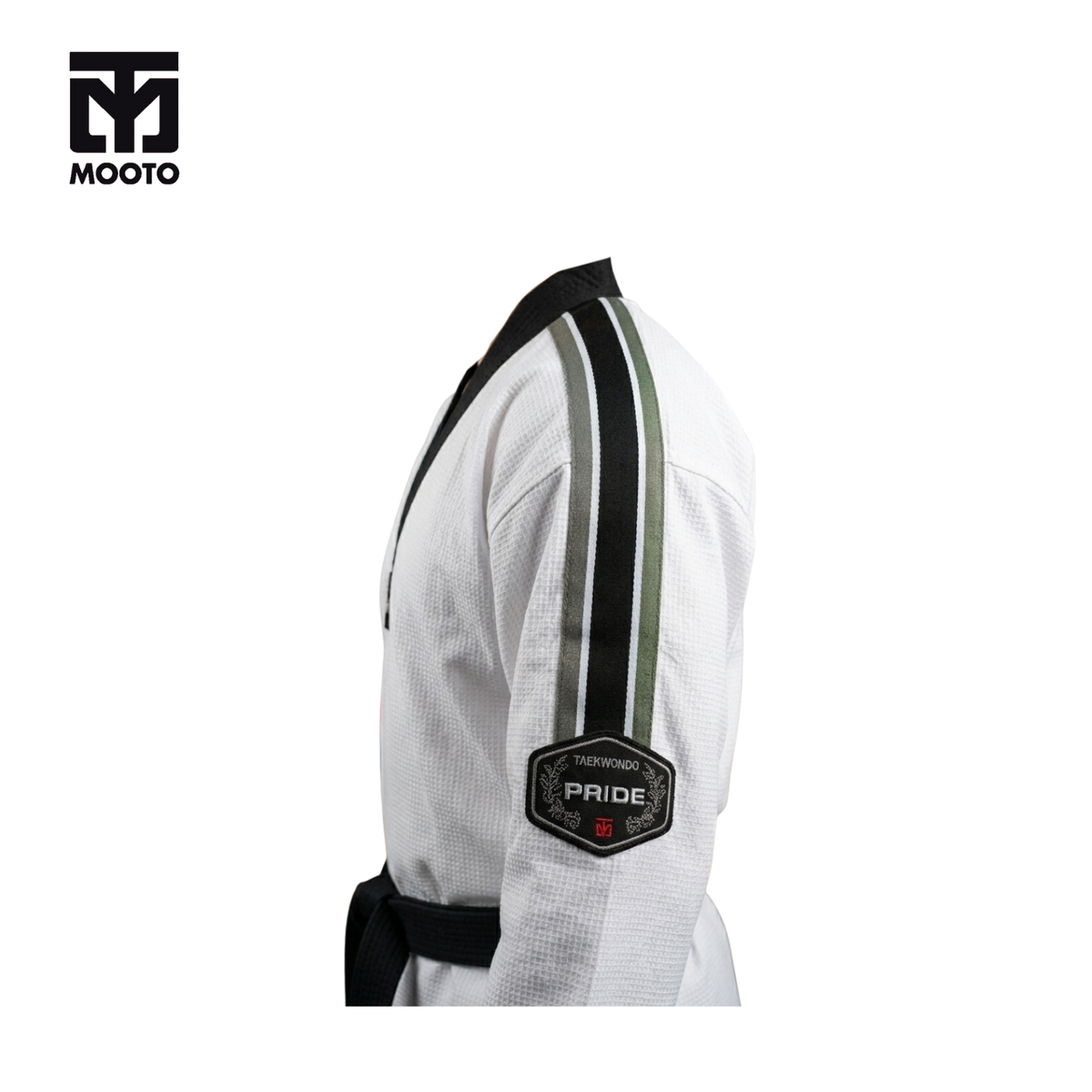 MOOTO DOBOK PRIDE BLACK COLLAR (Seragam Taekwondo)