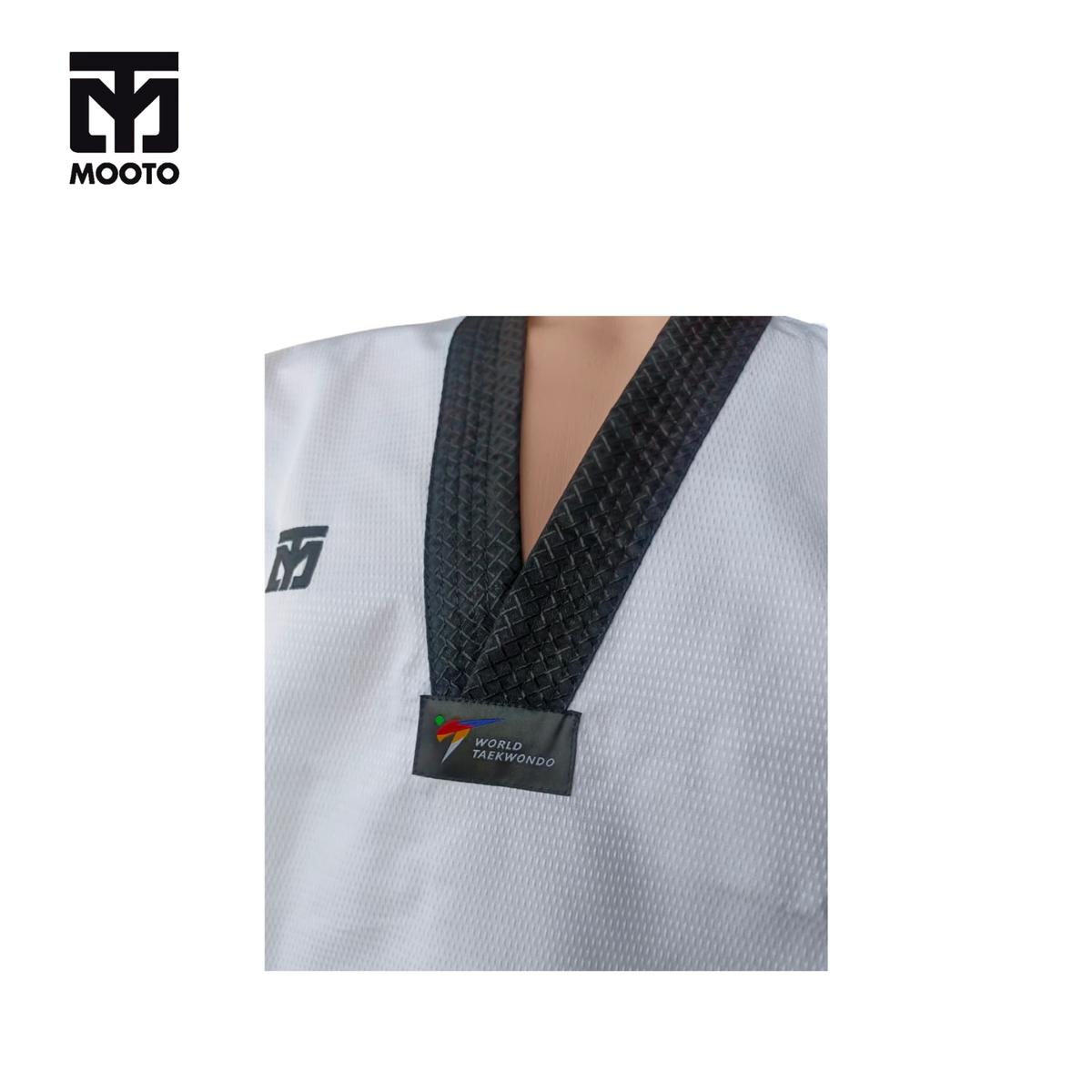 MOOTO DOBOK BASIC BLACK COLLAR (Seragam Taekwondo)