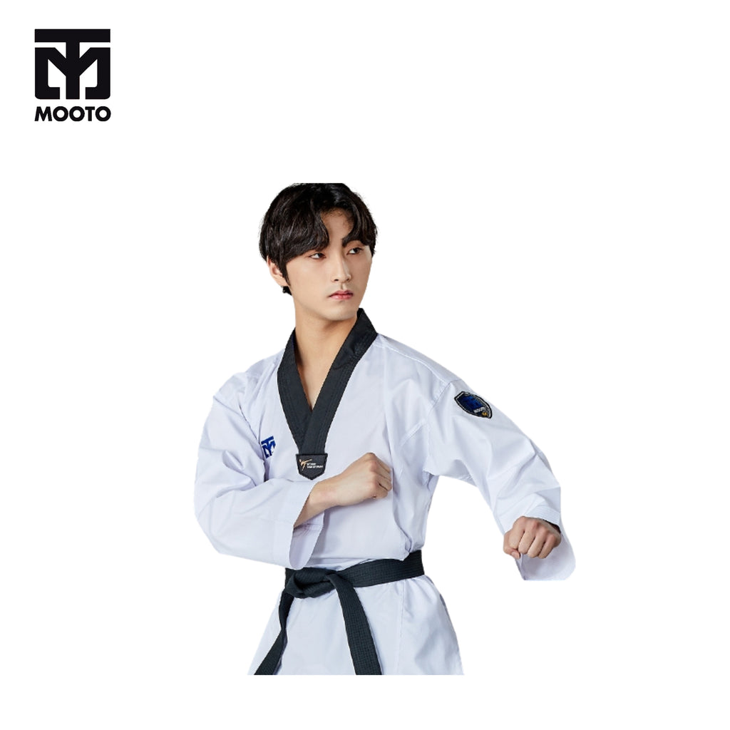 MOOTO DOBOK EXTERA 6 BLACK COLLAR (Seragam Taekwondo)