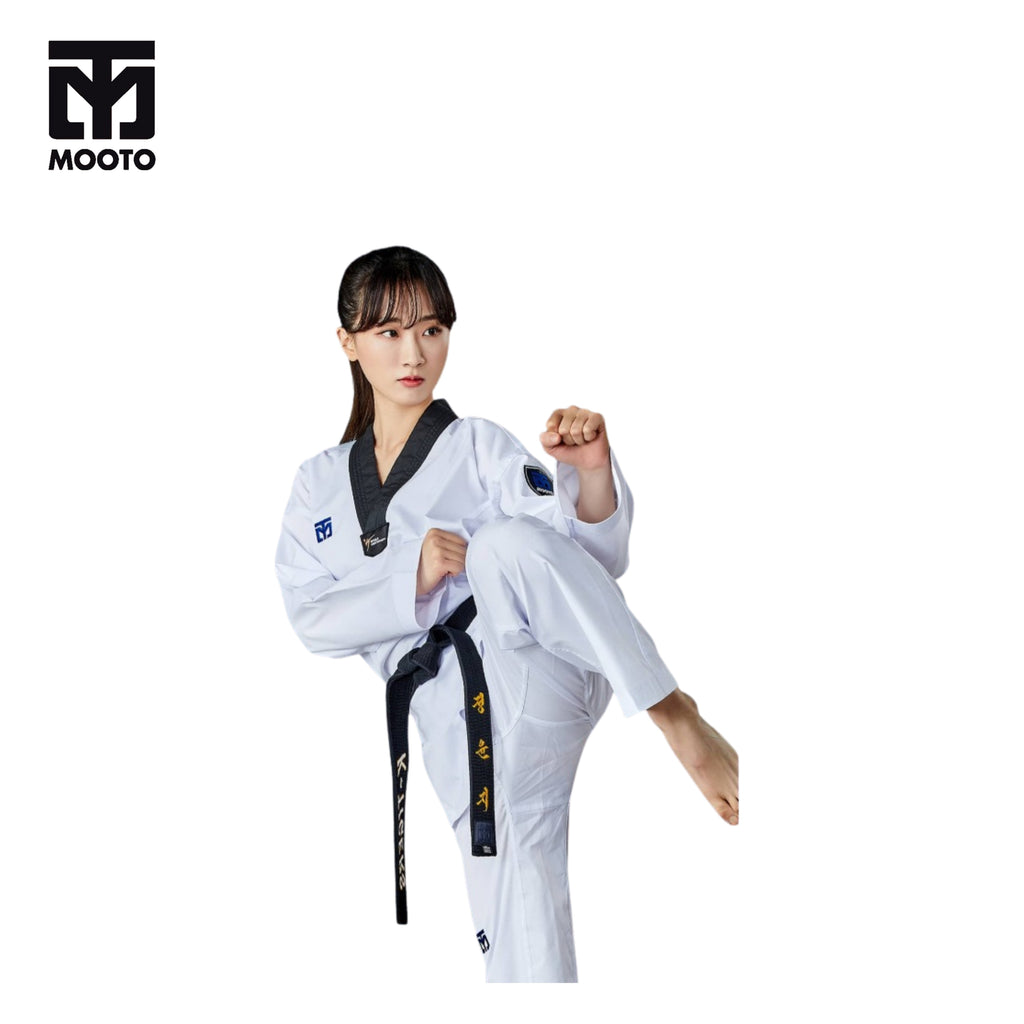 MOOTO DOBOK EXTERA 6 BLACK COLLAR (Seragam Taekwondo)
