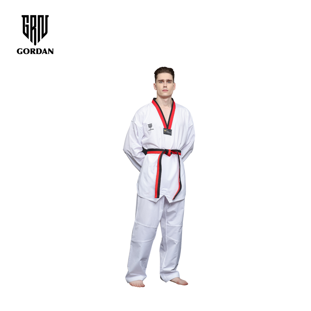 GORDAN DOBOK BEEN FIGHTER RED-BLACK COLLAR (Seragam Taekwondo)