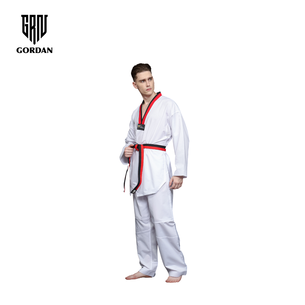 GORDAN DOBOK BEEN FIGHTER RED-BLACK COLLAR (Seragam Taekwondo)