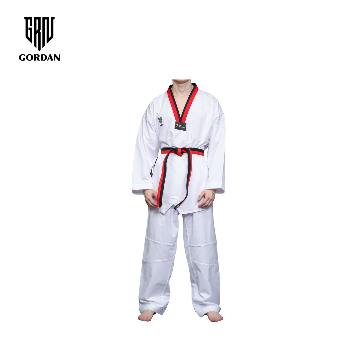 GORDAN DOBOK BEEN FIGHTER RED-BLACK COLLAR (Seragam Taekwondo)