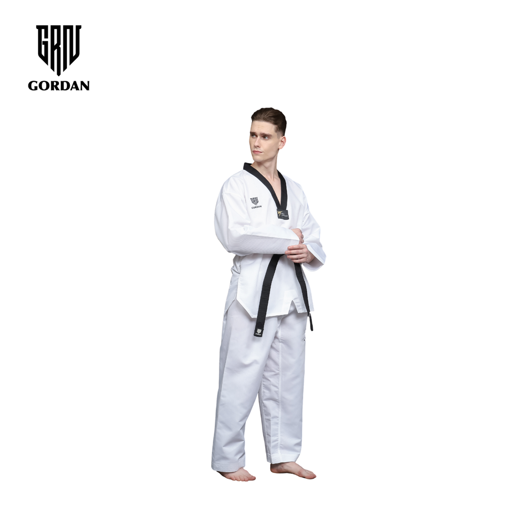 GORDAN DOBOK DIAMOND BLACK COLLAR (Seragam Taekwondo)