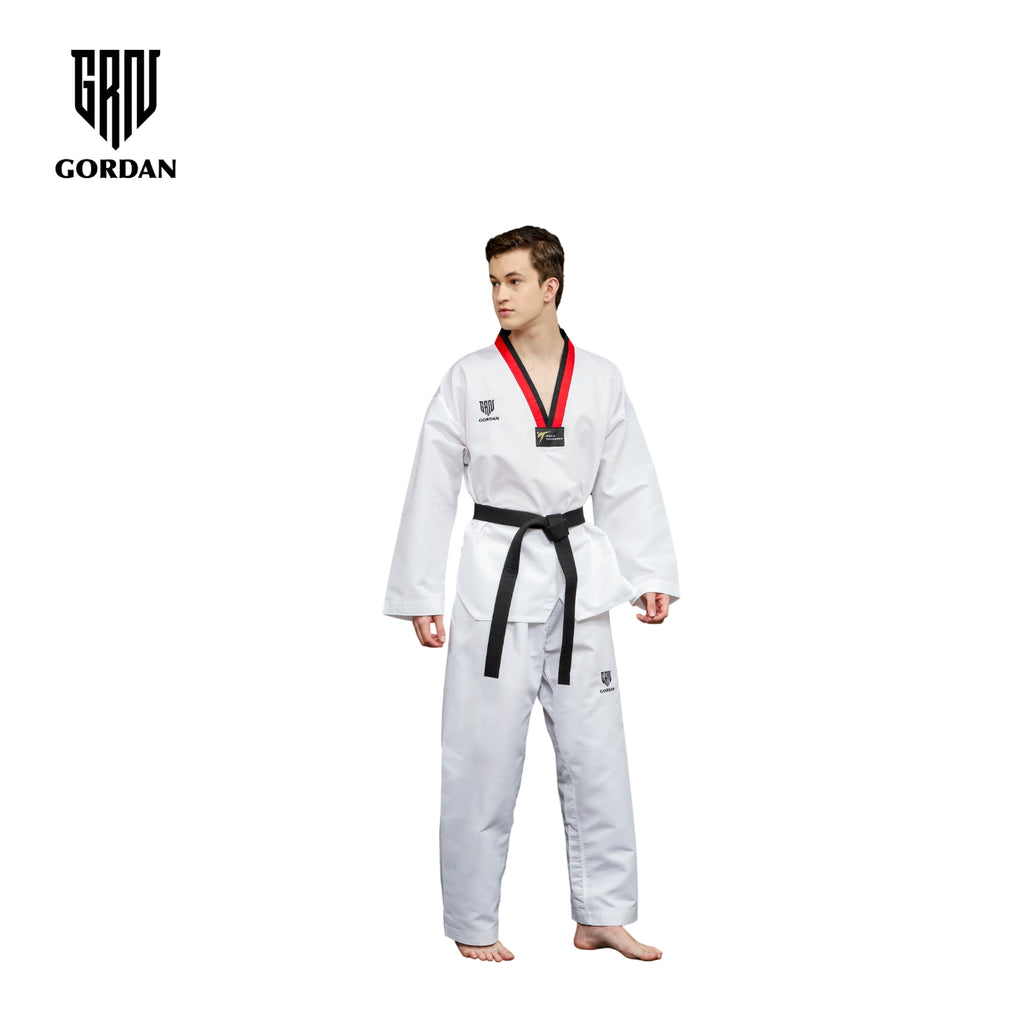 GORDAN DOBOK DIAMOND RED-BLACK COLLAR (Seragam Taekwondo)