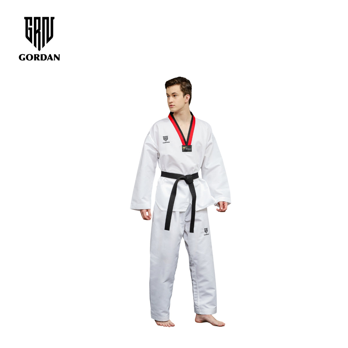 GORDAN DOBOK DIAMOND RED-BLACK COLLAR (Seragam Taekwondo)