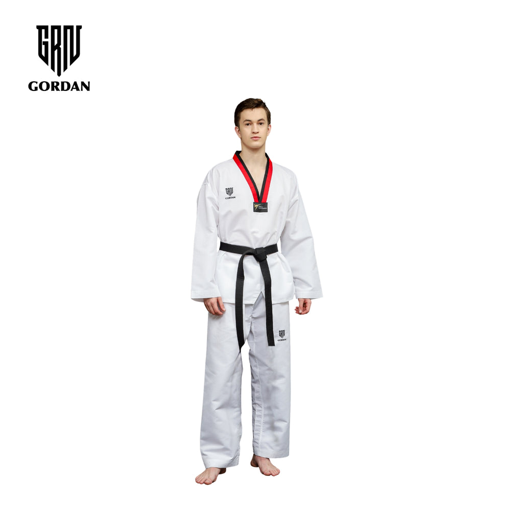 GORDAN DOBOK DIAMOND RED-BLACK COLLAR (Seragam Taekwondo)