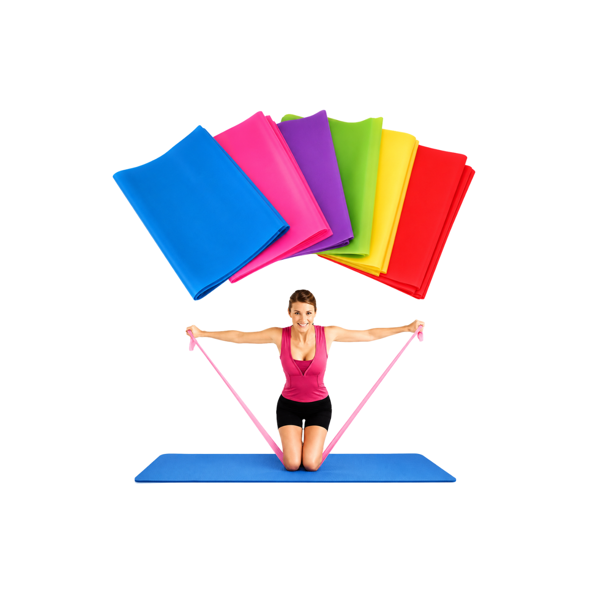 ELASTIC RESISTANCE BAND (Karet Elastis Fitnes / Gym / Yoga)