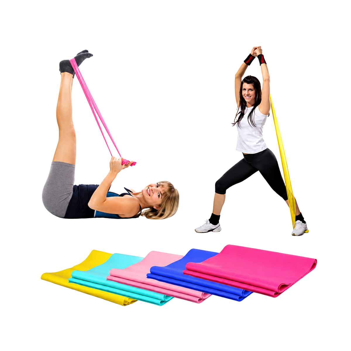 ELASTIC RESISTANCE BAND (Karet Elastis Fitnes / Gym / Yoga)